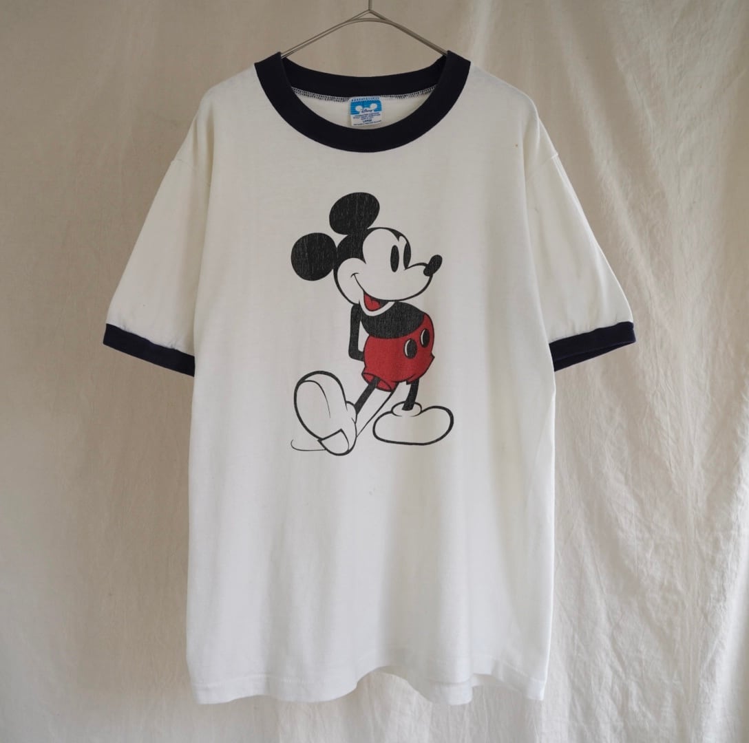 80s Disney “MICKEY MOUSE” RINGER TEE / MADE IN USA | Restairs