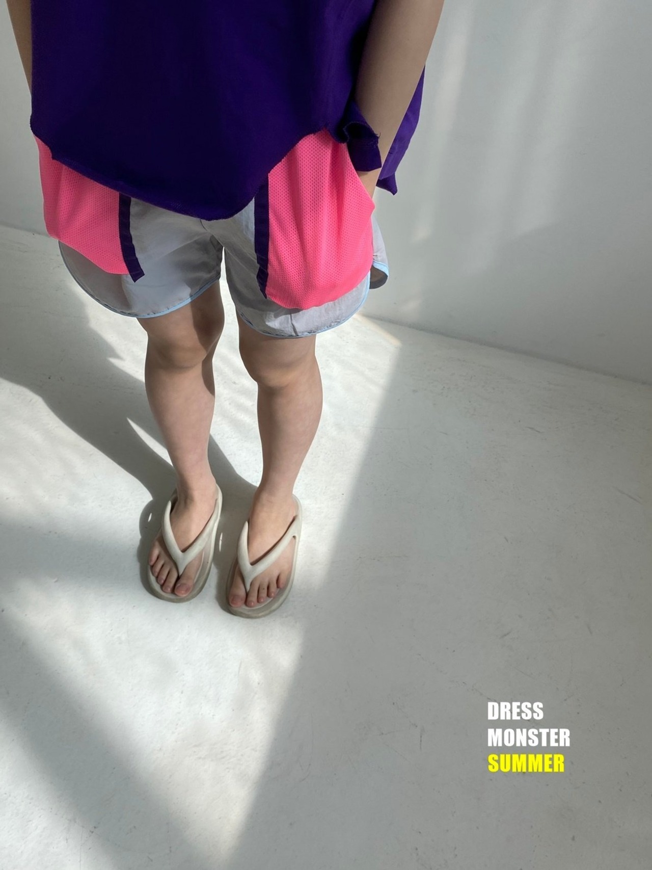 【ドレスモンスター DRESS MONSTER】サマービーチショーツ グレー 110cm~120cm  240507 - 9