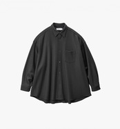 【Graphpaper】Wool Smooth Flannel Oversized Regular Collar Shirt