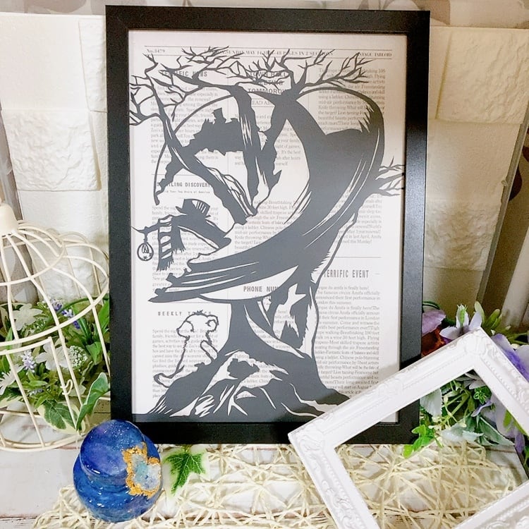 原画 切り絵 抽象画 額付き Handmade / Handicraft Art / Photo 【公式