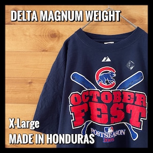 【DELTA】MLB シカゴカブス 2008 ポストシーズン プリント Tシャツ X-Large US古着 アメリカ古着