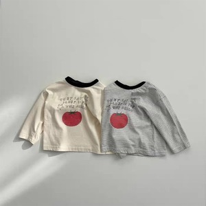【BABY&KID】春作韓国風りんごロングTシャツ