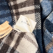 70s VAN JAC ヴァンヂャケット チェック 長袖 ウールシャツ ジャケット L/ブルー系 メンズ ビンテージ