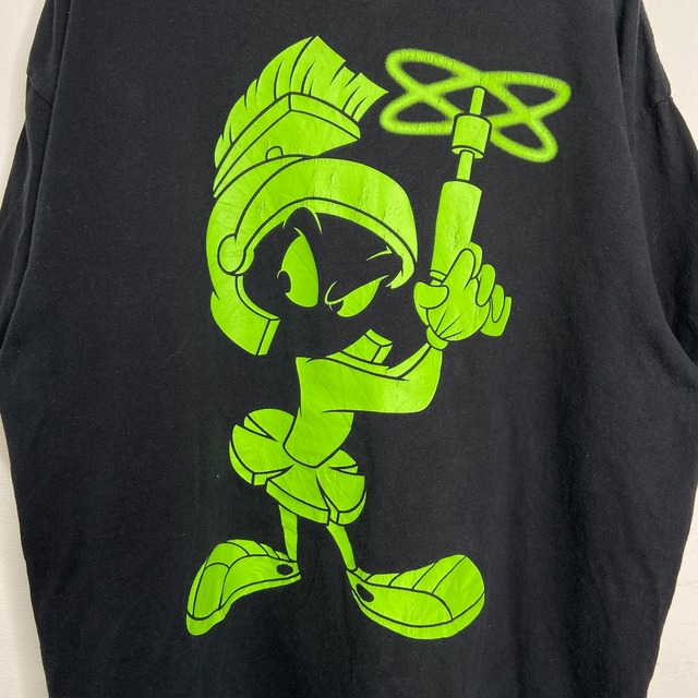 90s ルーニーテューンズ マービン キャラクターTシャツ プリントT 黒 XL
