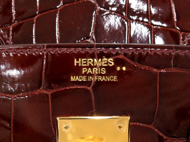 エルメス バーキン 25 ニロティカス クロコダイル ブルゴーニュ ゴールド金具 HERMES Birkin bag 25 Bourgogne  Crocodile Niloticus Lisse Gold hardware | REALIZEstore-hermes birkin-'s Ownd
