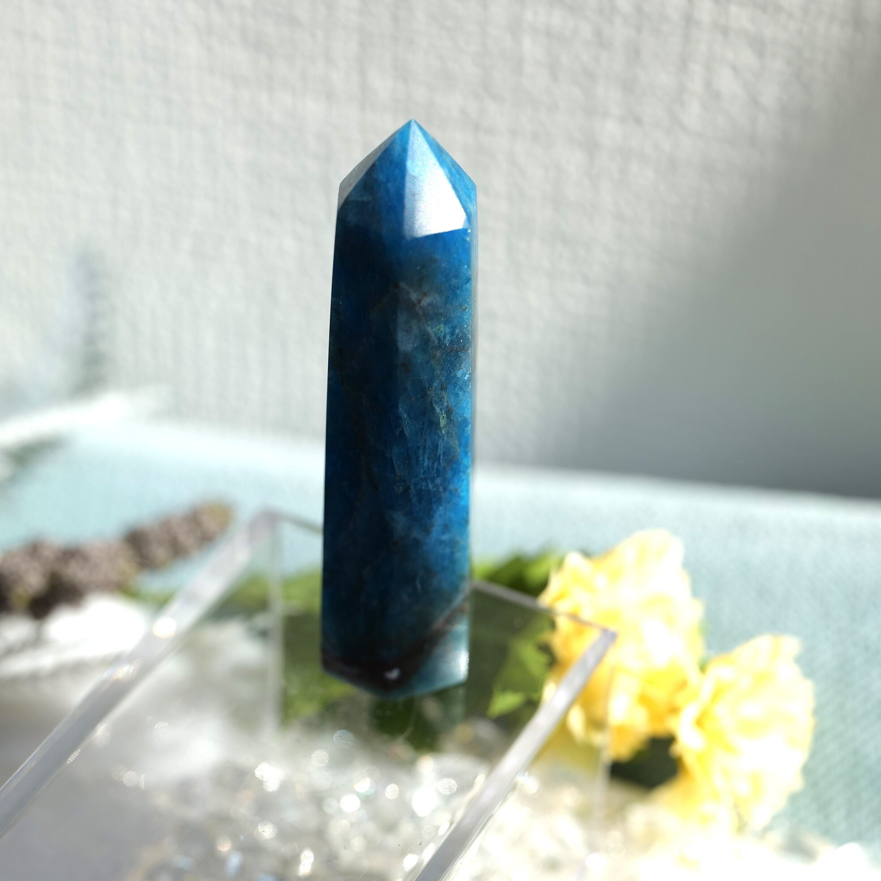 【魂の声を言葉にする石☆コミュニケーションのサポーター】ブルーアパタイト　ポイントT1_11