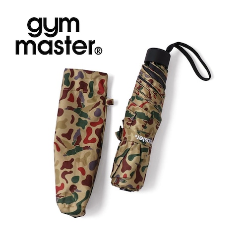 gym master ハッピーペイントアンブレラ 晴雨兼用 折りたたみ傘 UVカット99.9% 遮光99.9% 遮熱 軽量 総柄 レディース メンズ G499765 カモ
