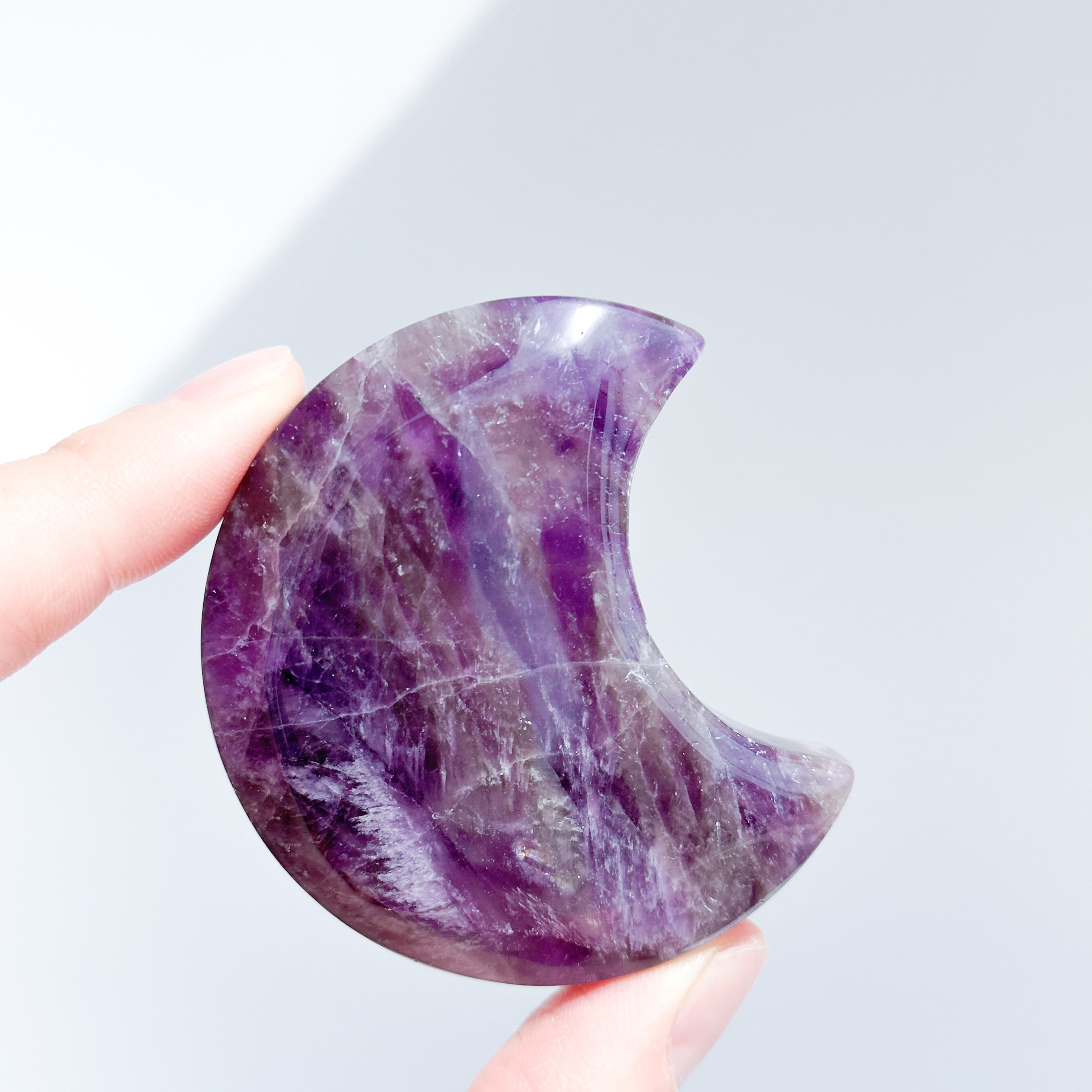 ドリームアメジスト月型のうつわ02◇ Dream Amethyst ◇天然石・鉱物