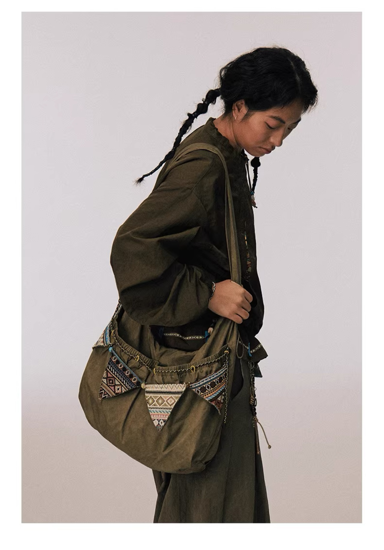 CONP Ethnic Flag Hobo Bag