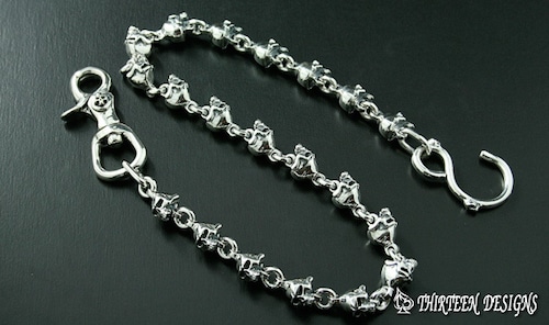 THIRTEENDESIGNS サーティーンデザインズ KWC-2 SMALL MAD SKULL WALLET CHAIN