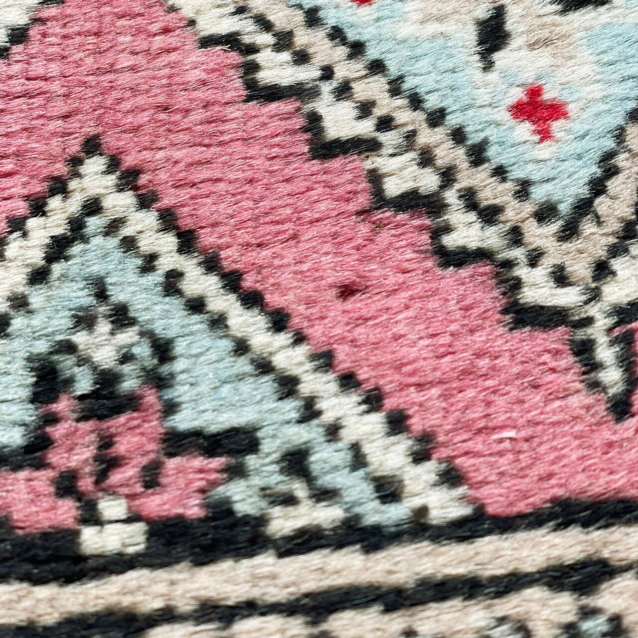 ヴィンテージラグ｜ランナー vintage rug runner * レトロピンク retro pink [rra002] ラグの間 ｜ ヴィンテージラグ・ヴィンテージミニラグ専門店