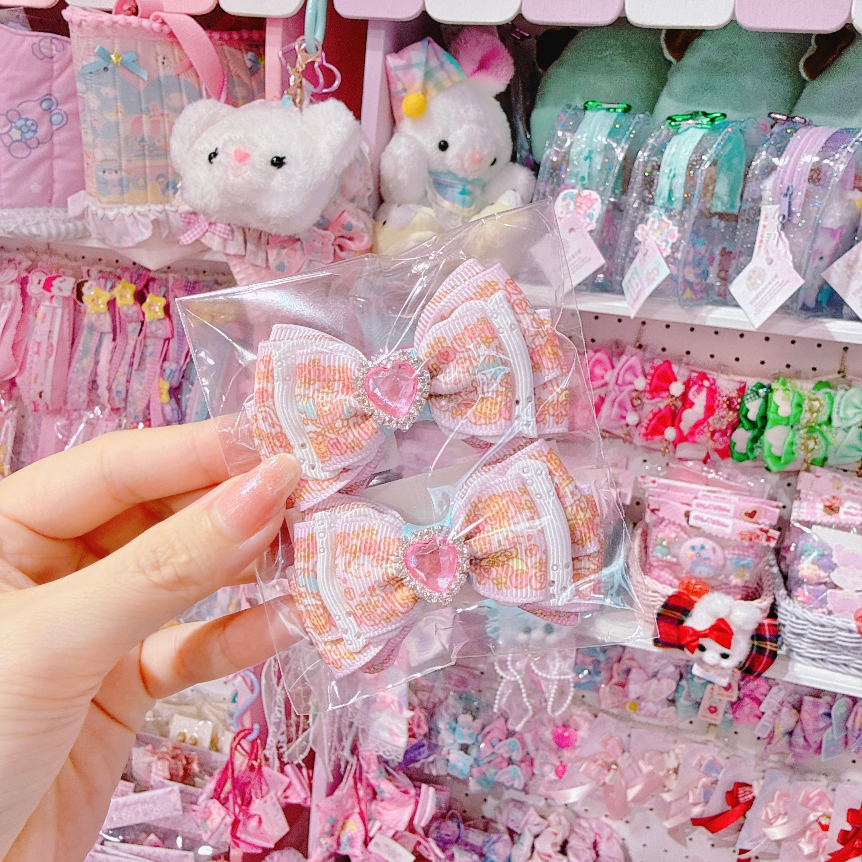 【R38】58-1エコリンリボンツインヘアゴム