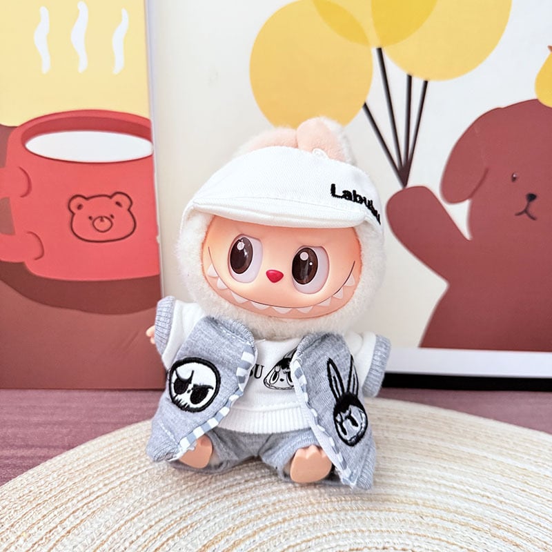 Labubu 1〜3代対応 トップス＋ジャケット＋パンツ＋帽子 カジュアル