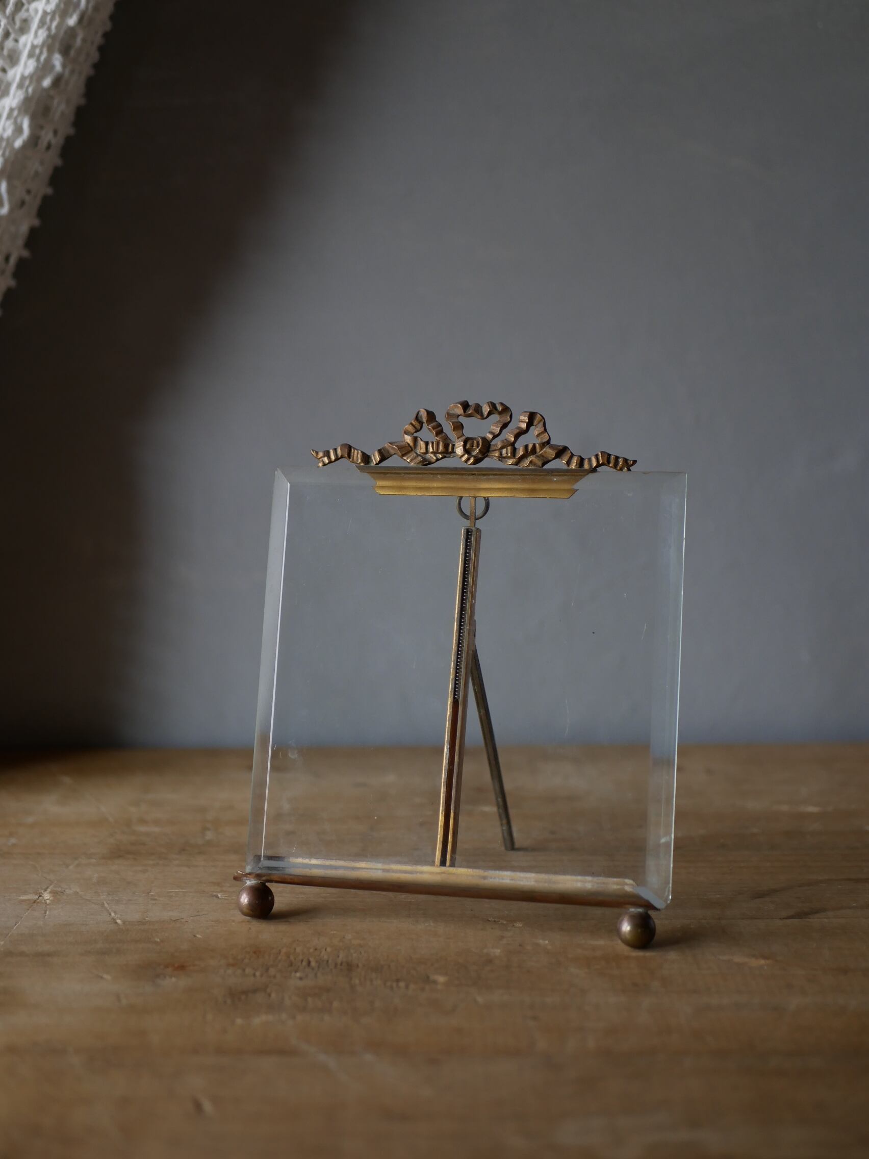 正方形 大きい方 ガラスのフォトフレーム フランスアンティーク アンティークのある生活