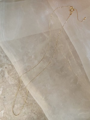 K18 oval shine necklace