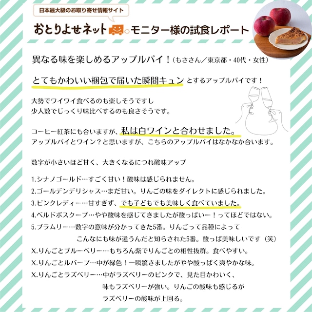 店長イチオシ！食べ比べが楽しいアップルパイ「すっぱさレベル」でりんごの違いを味わうカット済み８ピース【冷凍配送】誕生日／内祝／ギフト