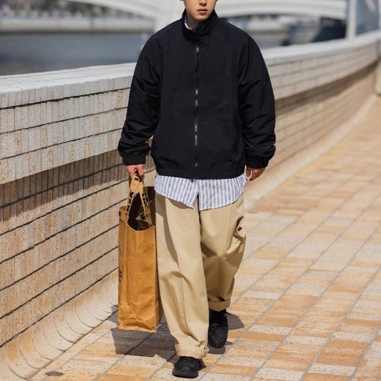 Wide leg tuck pants 0369 - 10