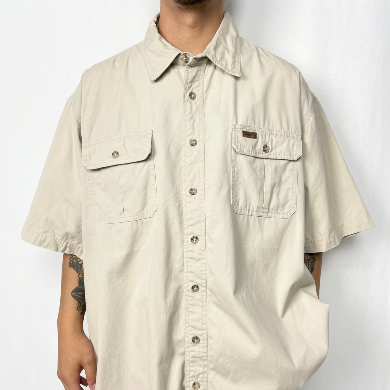 ビッグサイズ Carhartt カーハート 半袖ワークシャツ メンズ2XL 古着 