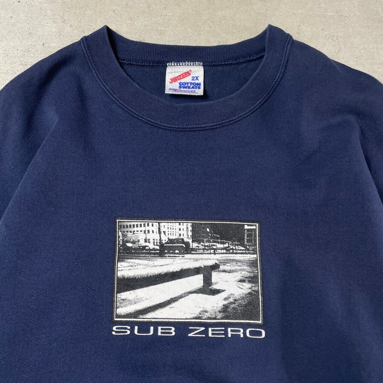 90年代 USA製 SUB ZERO フォトプリント スウェットシャツ メンズ2XL
