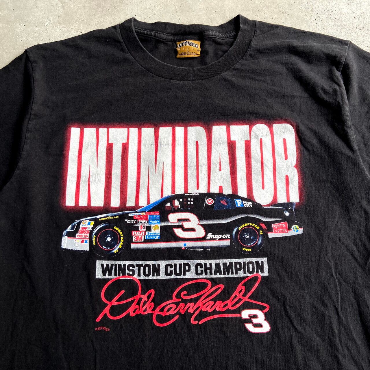 90年代 NUTMEG Dale Earnhardt デイルアーンハート NASCAR ナスカー スポーツプリントTシャツ USA製 メンズL ヴィンテージ /eaa314829