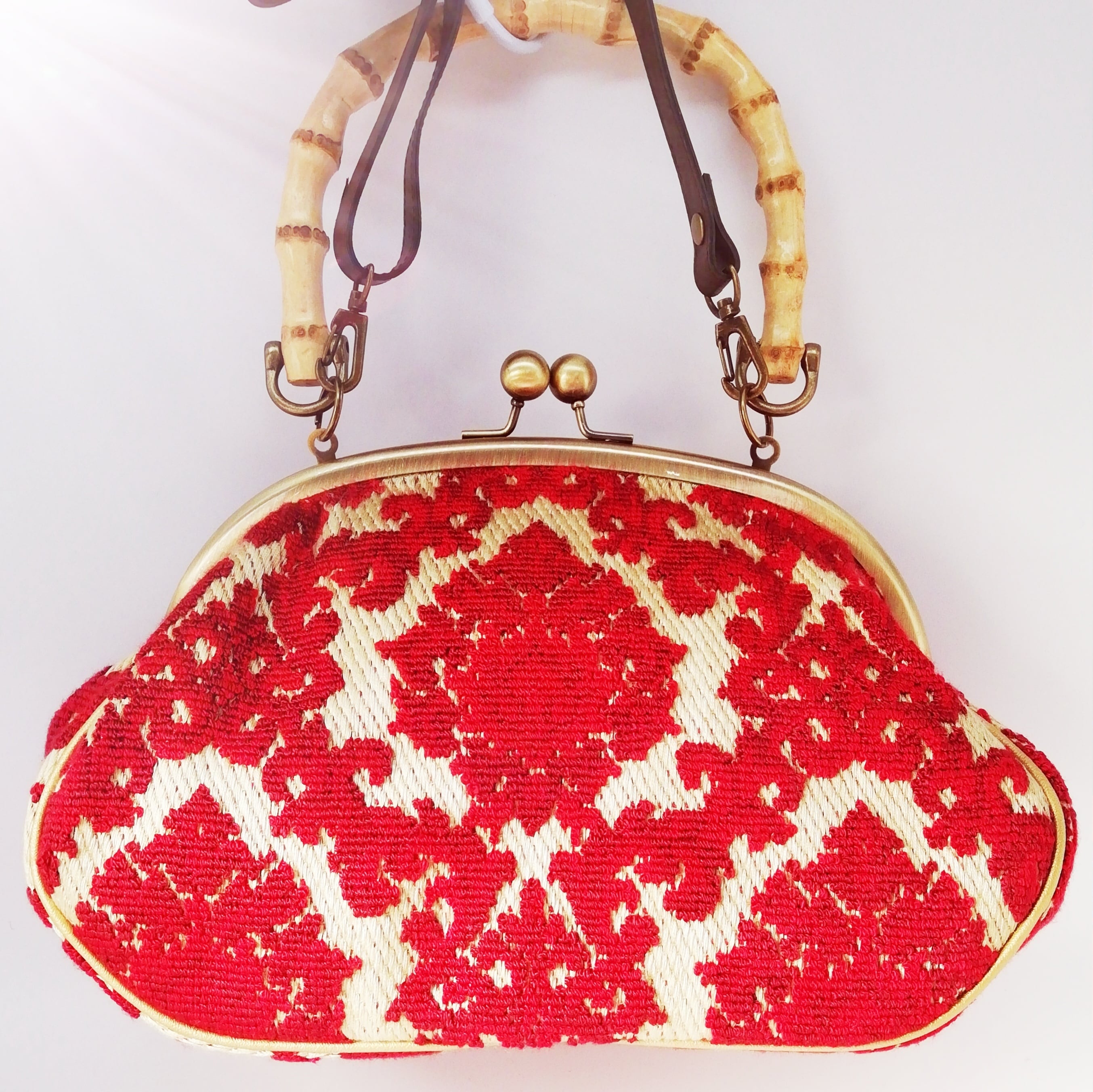 昭和レトロ ダマリスク 2Wayスマホショルダー | ポルトフォイ ーがま口