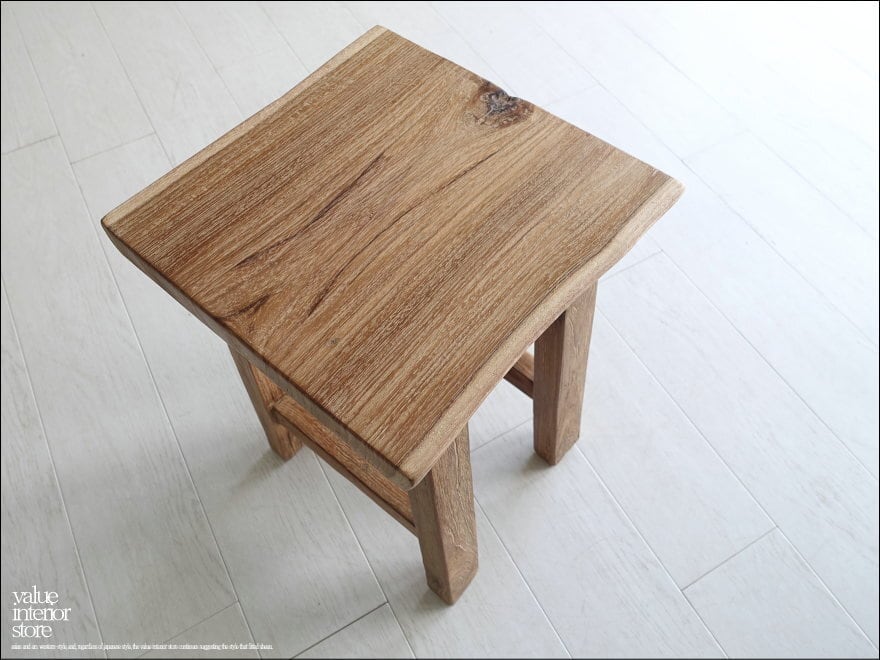 オールドチーク無垢材 スツールSqu/N01 椅子 イス 古材スツール オールドチーク無垢材 スツールSqu/N01 椅子 イス 古材スツール