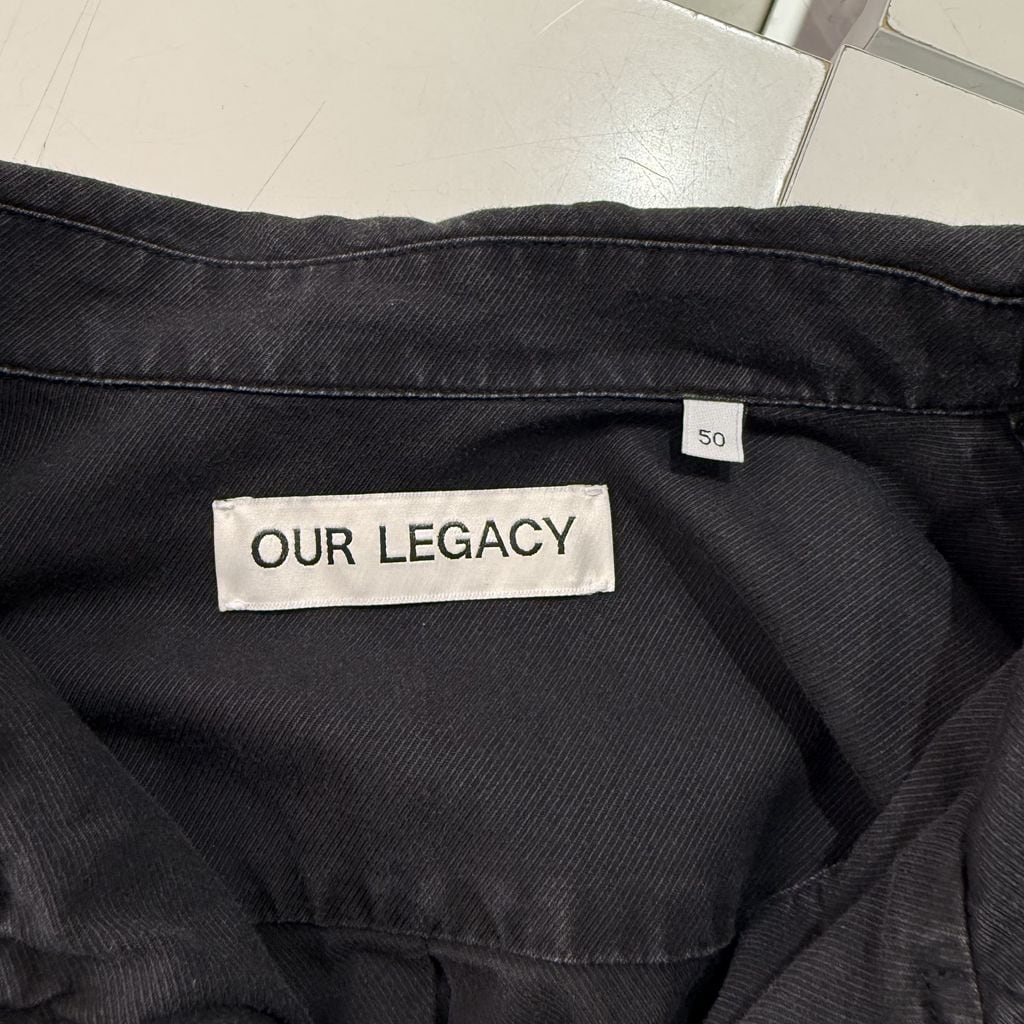 OUR LEGACY アワーレガシー POCO SHIRT Black Cosmic Twill ワーク