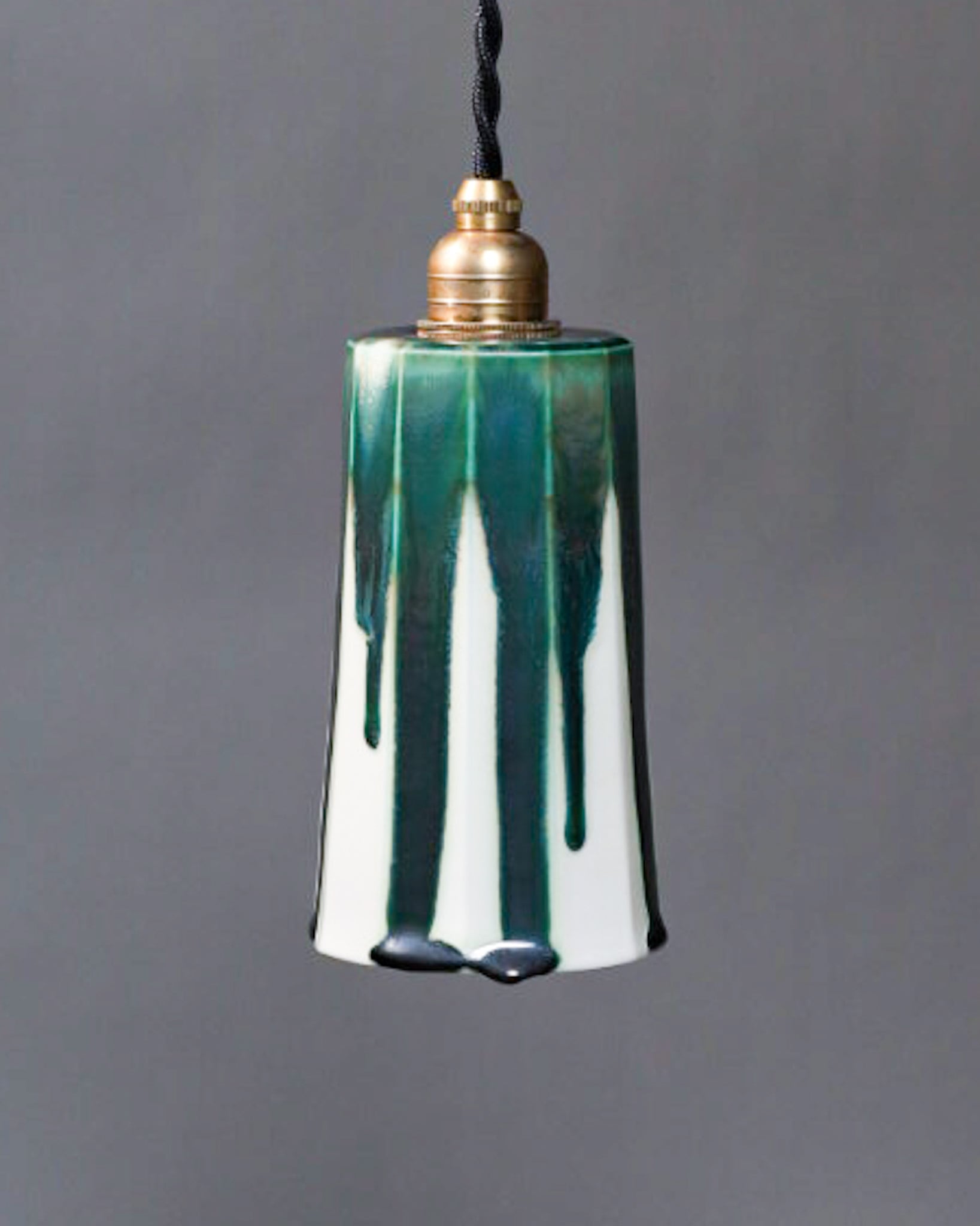 kaleido flute pendant light -melty green-