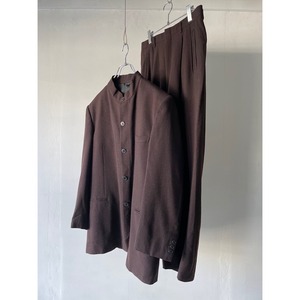-Kansai Yamamoto- Stand collar brown setup