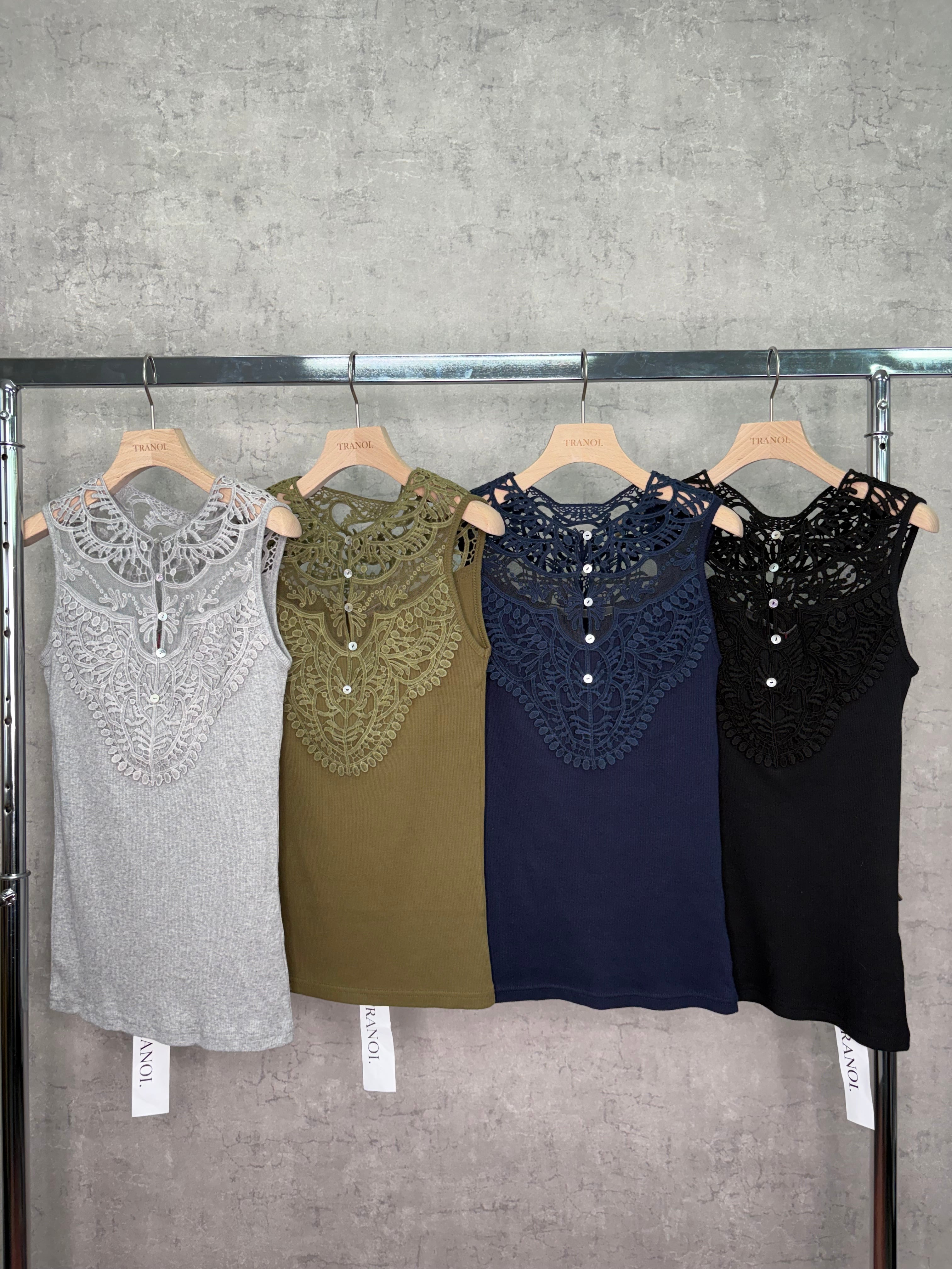 ヘンリーレースタンクトップ 231R223 | TRANOI.offical STORE