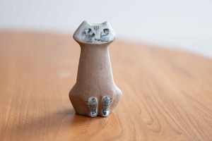 リサラーソン LISA LARSON　スェーデン　グスタフスベリ（Gustavsberg）社製　「Lilla Zoo（小さな動物園）」シリーズ　立ちネコ（Katt）