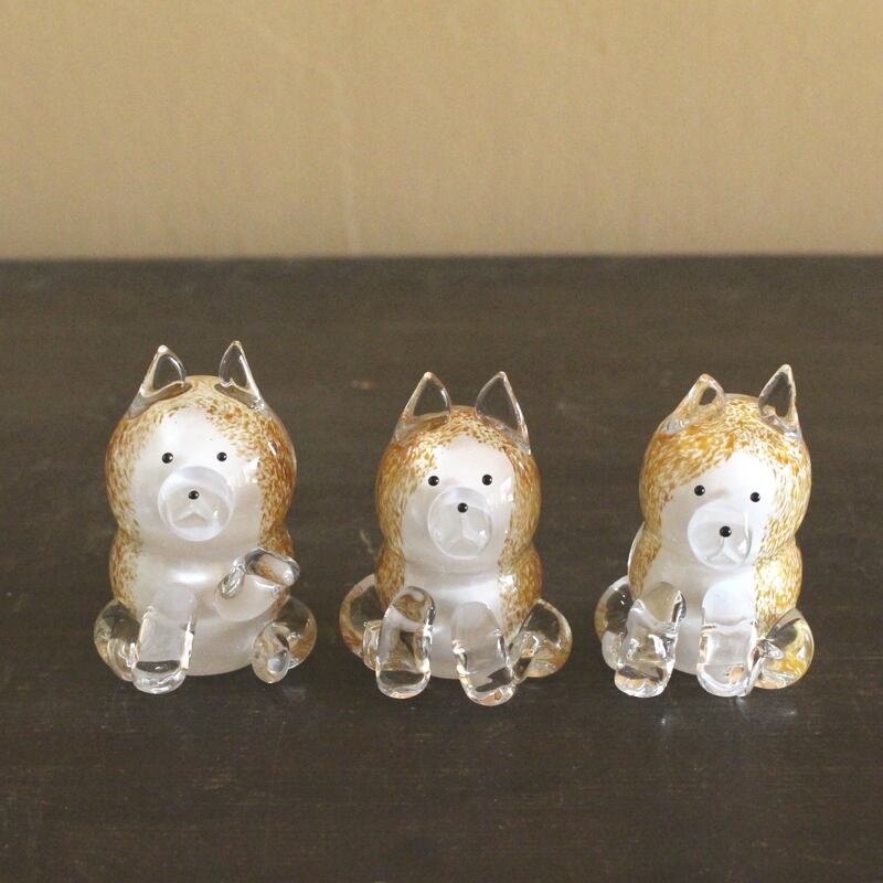 干支戌と毎年使えるガラスの鏡餅《お正月セット》