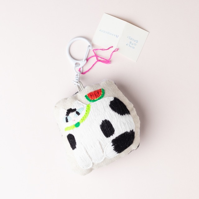 < Aikoberry > 刺繡キーホルダー - スイカ