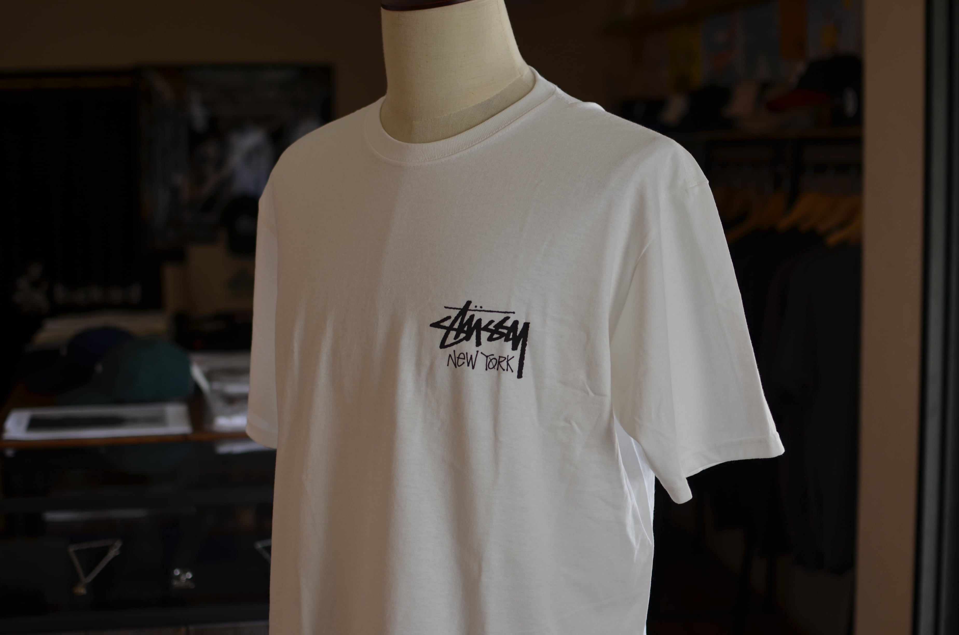 Stussy TEE (black,white) プレゼント付き