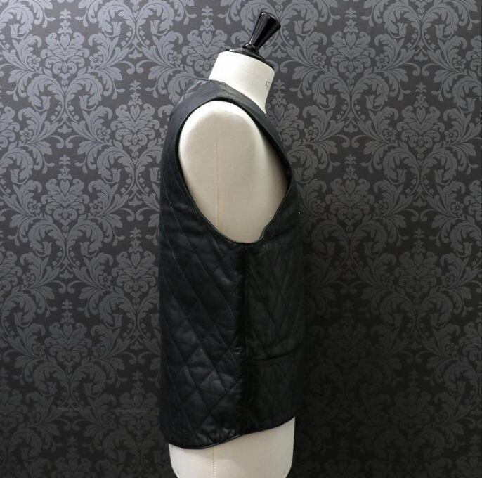 CHROME HEARTS クロムハーツ キルティングレザー ベスト CHROME HEARTS クロムハーツ キルティングレザー ベスト