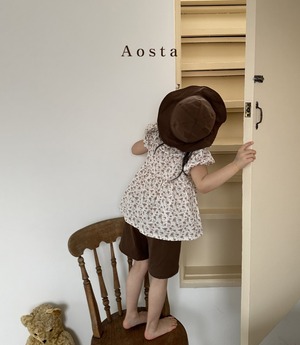 【Aosta】シンプルコットンショートパンツ