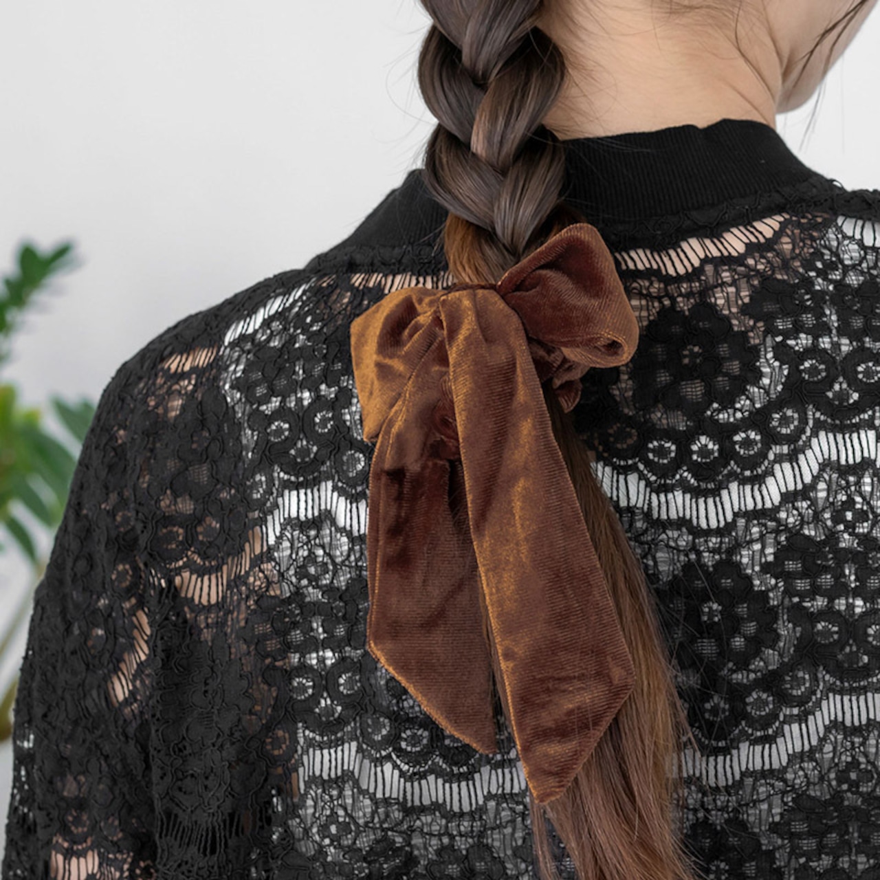 【ネコポス便】シュシュ リボン ベロア ベルベット ベロアリボン ロングリボン ヘアアクセサリー 髪留め ヘアゴム 大人っぽい まとめ髪 2701
