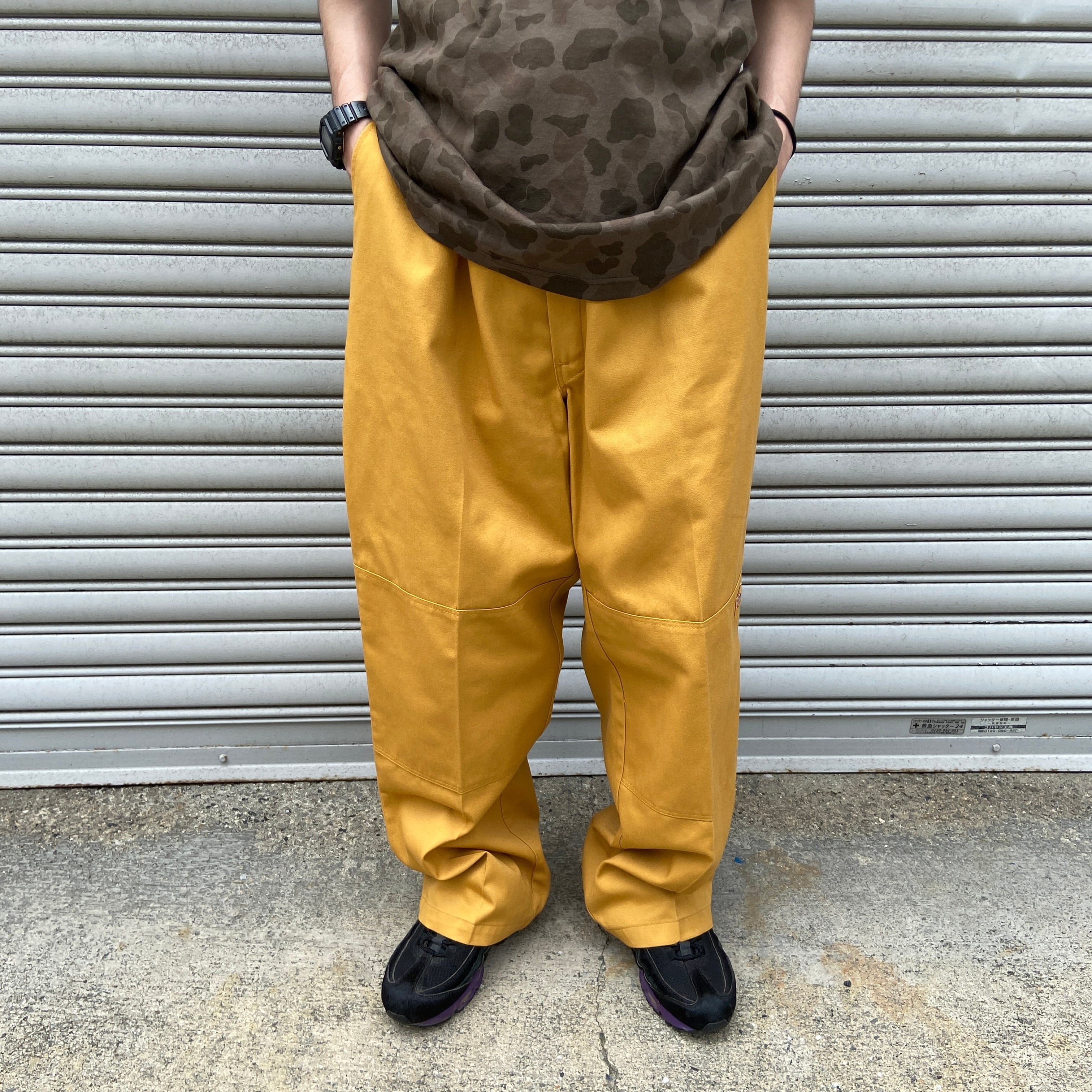 90s Dickies ダブルニーワークパンツ W40L32 マスタード | 古着屋 Uan