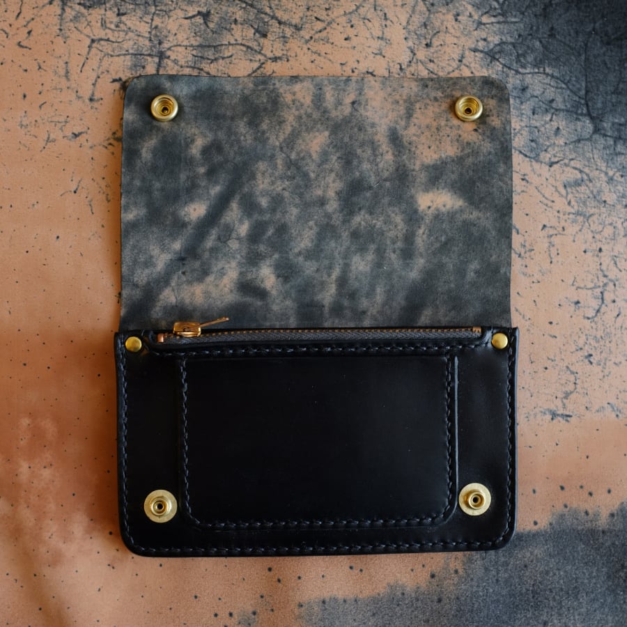 在庫品】ミドルトラッカーウォレット 壱 GUIDI CULATTA CAVALLO 弐層式