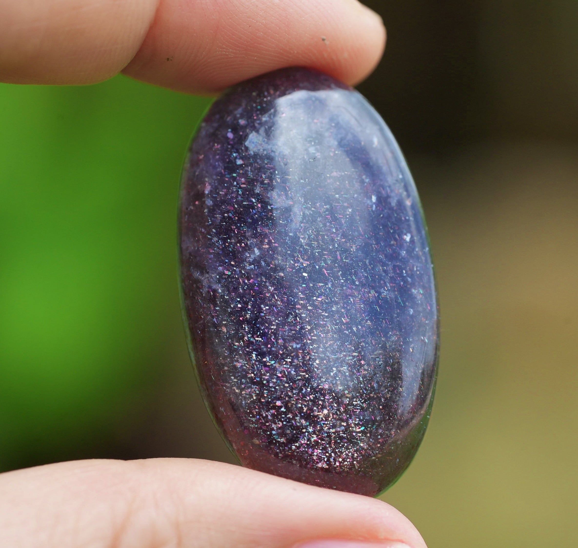 アイオライトサンストーン39ct 稲妻銀河 s1633 | Funky garuda Stone