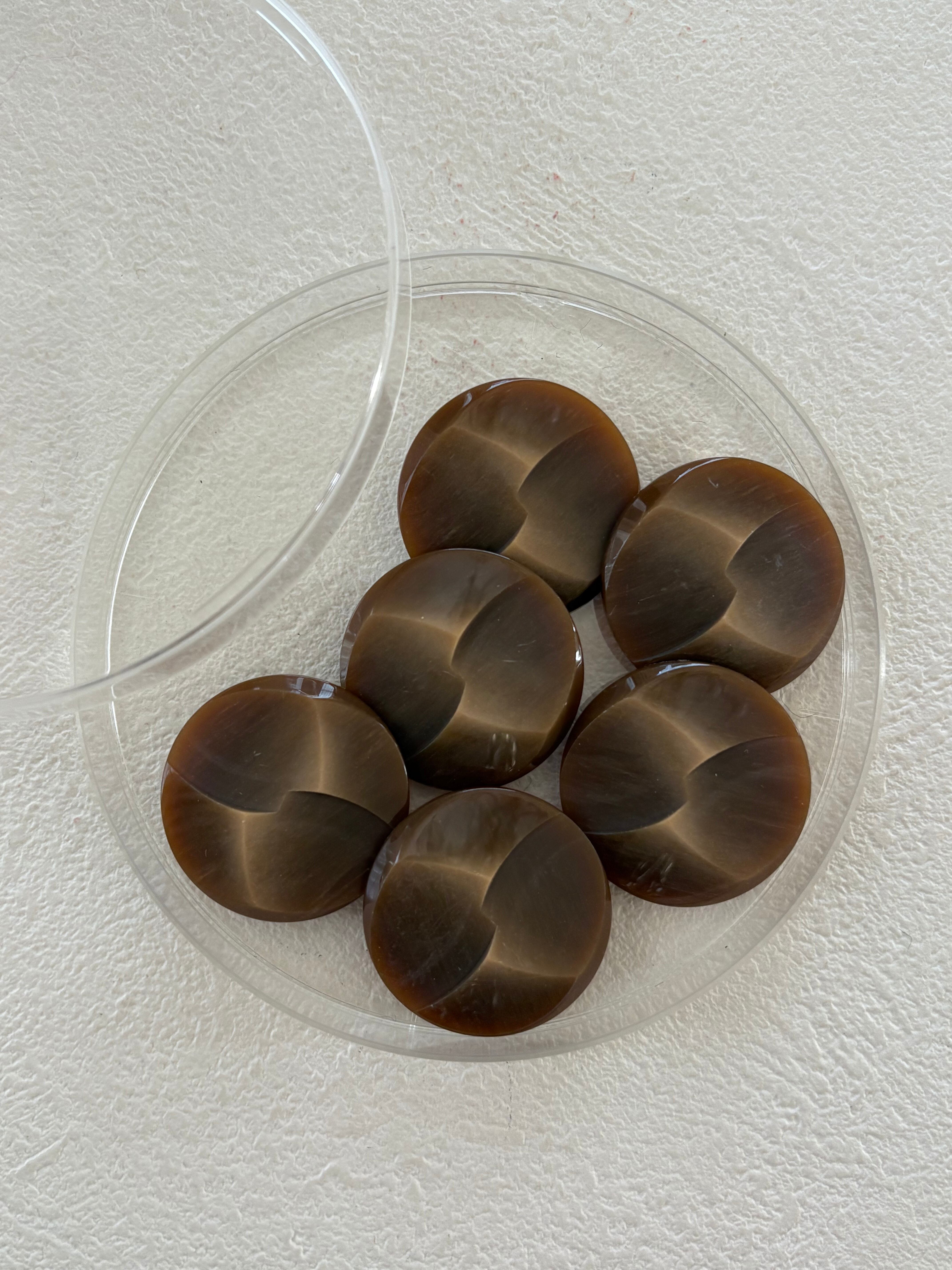 Japanese Vintage ボタン ブラウン 27mm レトロ アクセサリーパーツ デコレーション材