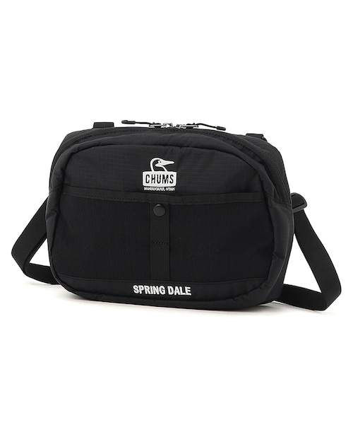 CHUMS スプリングデールショルダーバッグ CH60-4101 ショルダーバッグ ポーチ アウトドア バッグ 2L メンズ レディース 春 夏 秋 冬 オールシーズン Black/Rainbow