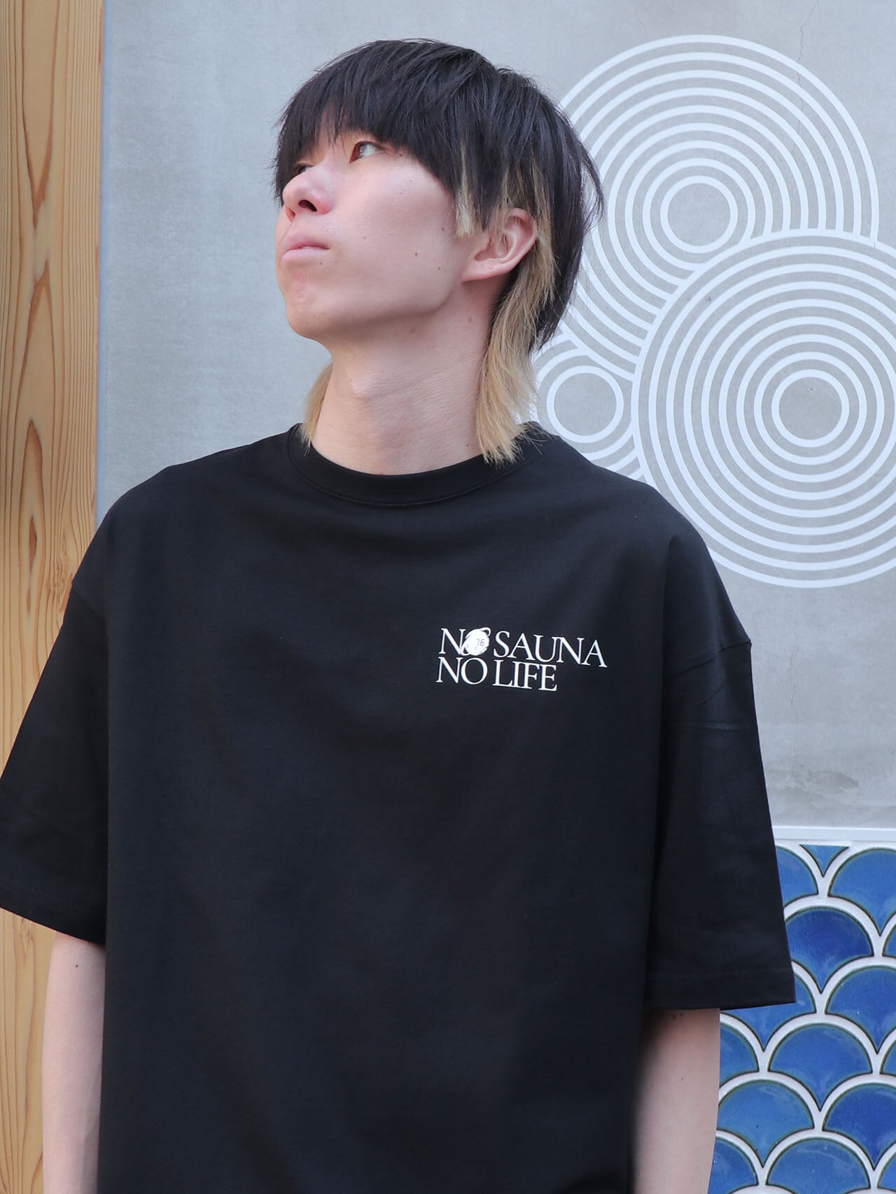 SAUVENIRコラボ 品川HEAVEN Tシャツ（黒） | 品川サウナ｜公式