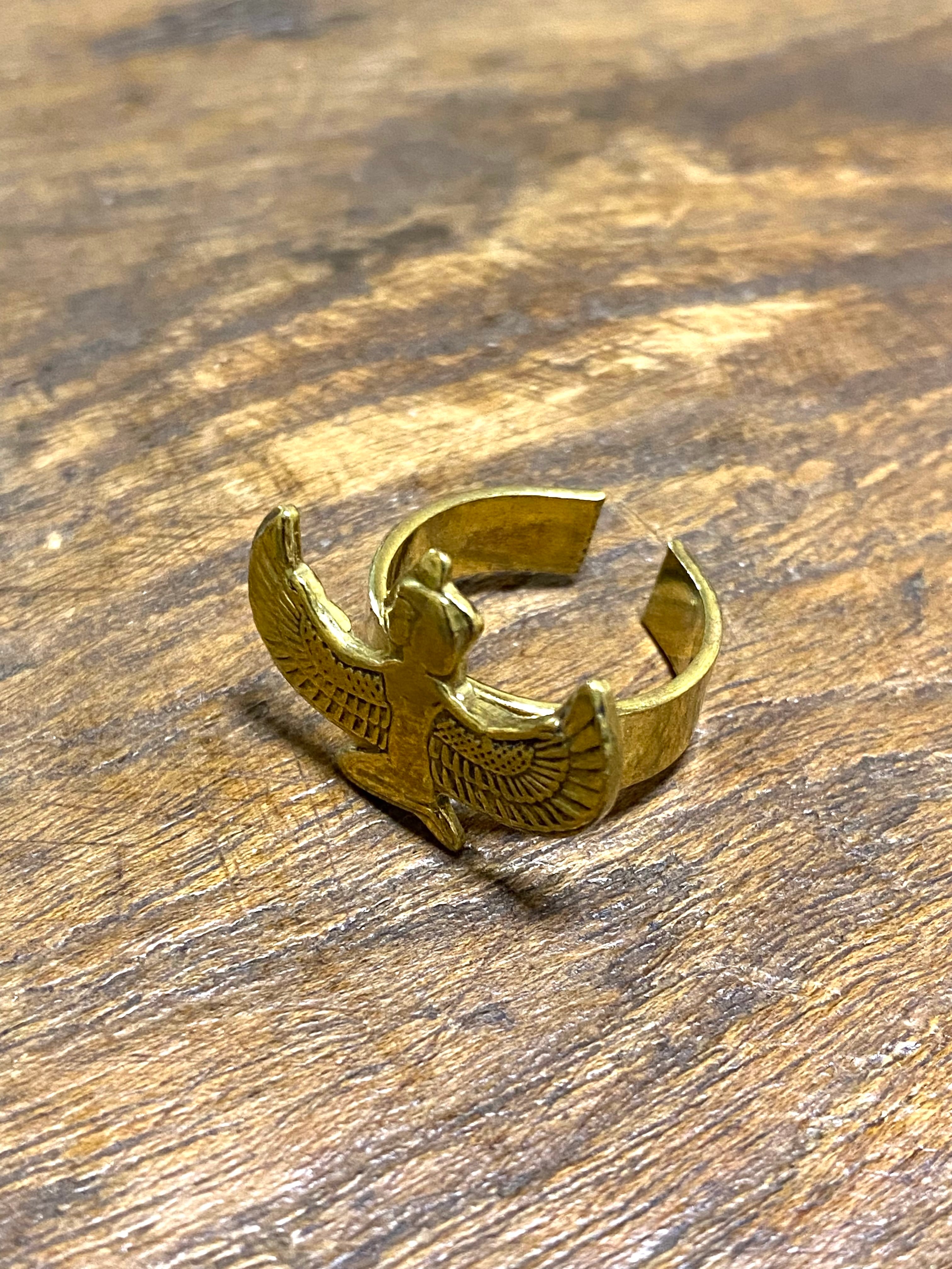 ブラス(真鍮)リング イシス神 | BAKKAR CRAFT バッカールクラフト