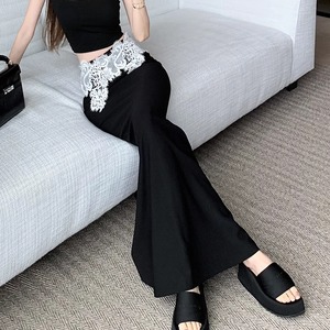【送料無料】 ロングスカート マーメイドスカート マキシ丈 フレア Aライン ハイウエスト 薄手 バイカラー かわいい 大人可愛い きれいめ カジュアル 大人 上品 おしゃれ お洒落 こなれ感 コンサバ系 モード系 エレガント フォーマル レディライク 無地 夏 30代 40代 レディース 女性用 デート お出かけ お呼ばれ 結婚式 二次会 パーティー 着回し 普段使い ファッション コーデ スタイル 体型カバー 美脚 脚長 定番 着痩せ 垢抜け ブラック 大人カラー モノトーン