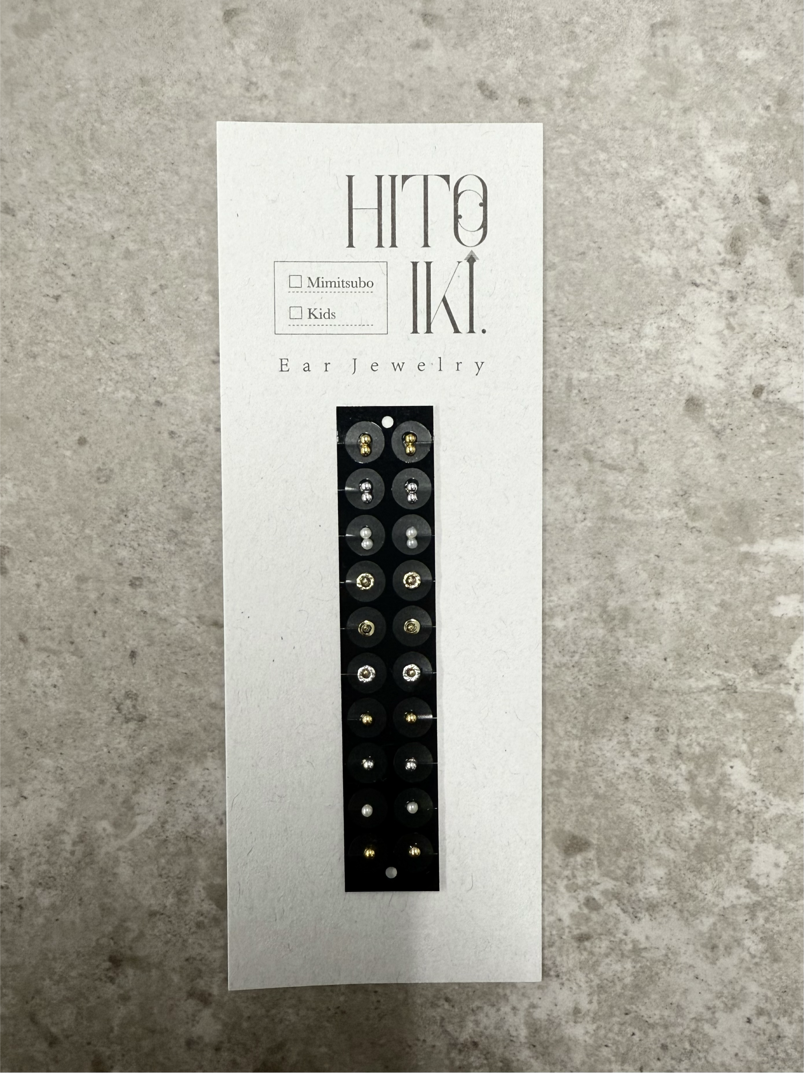 耳ツボジュエリーGold&Silverシンプル2 (金アレ対応素材)