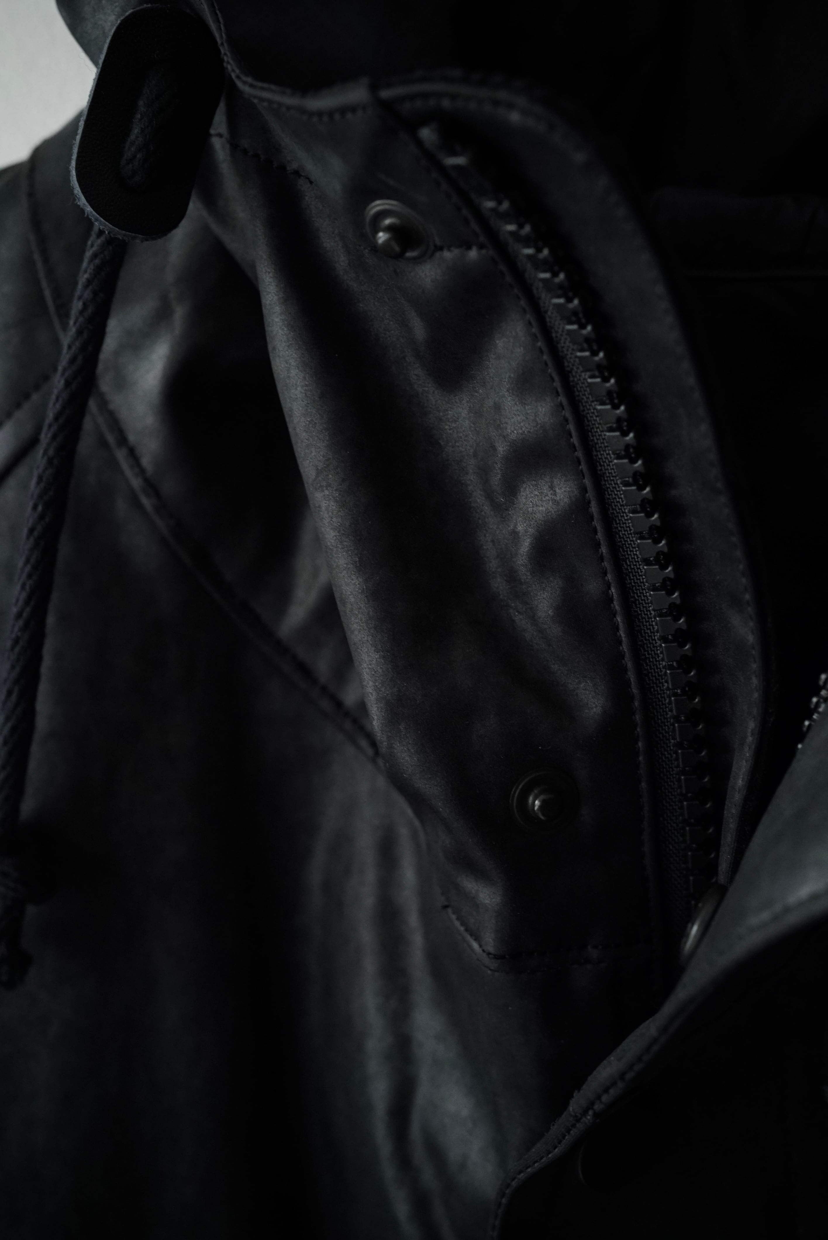 Vintage Leather Cloth / Mountain Parka (BLACK) | C O L I N A