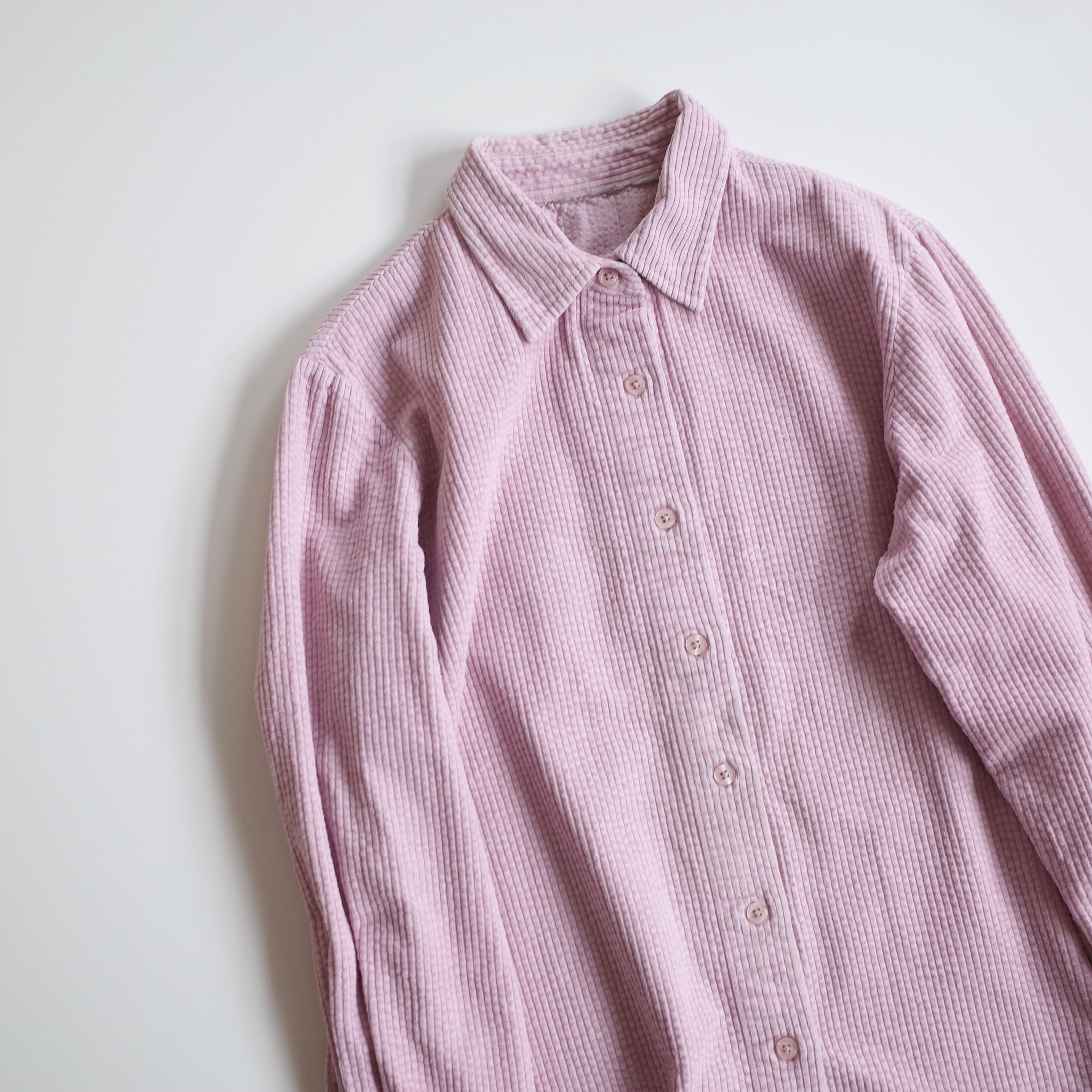 Wide wale corduroy shirt "pink"