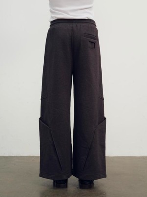 【26AW | MEN】 NULLUS ヌルス / スウェットパンツ / SCULPTURAL CUT WIDE LEG SWEATS / NUAW26TRO007