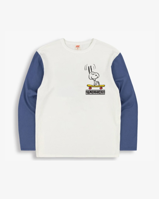 UK発　LOVE CHANT L/S Pocket T-Shirts Coral Pink「TSPTR x PEANUTS x Lemon Heads」